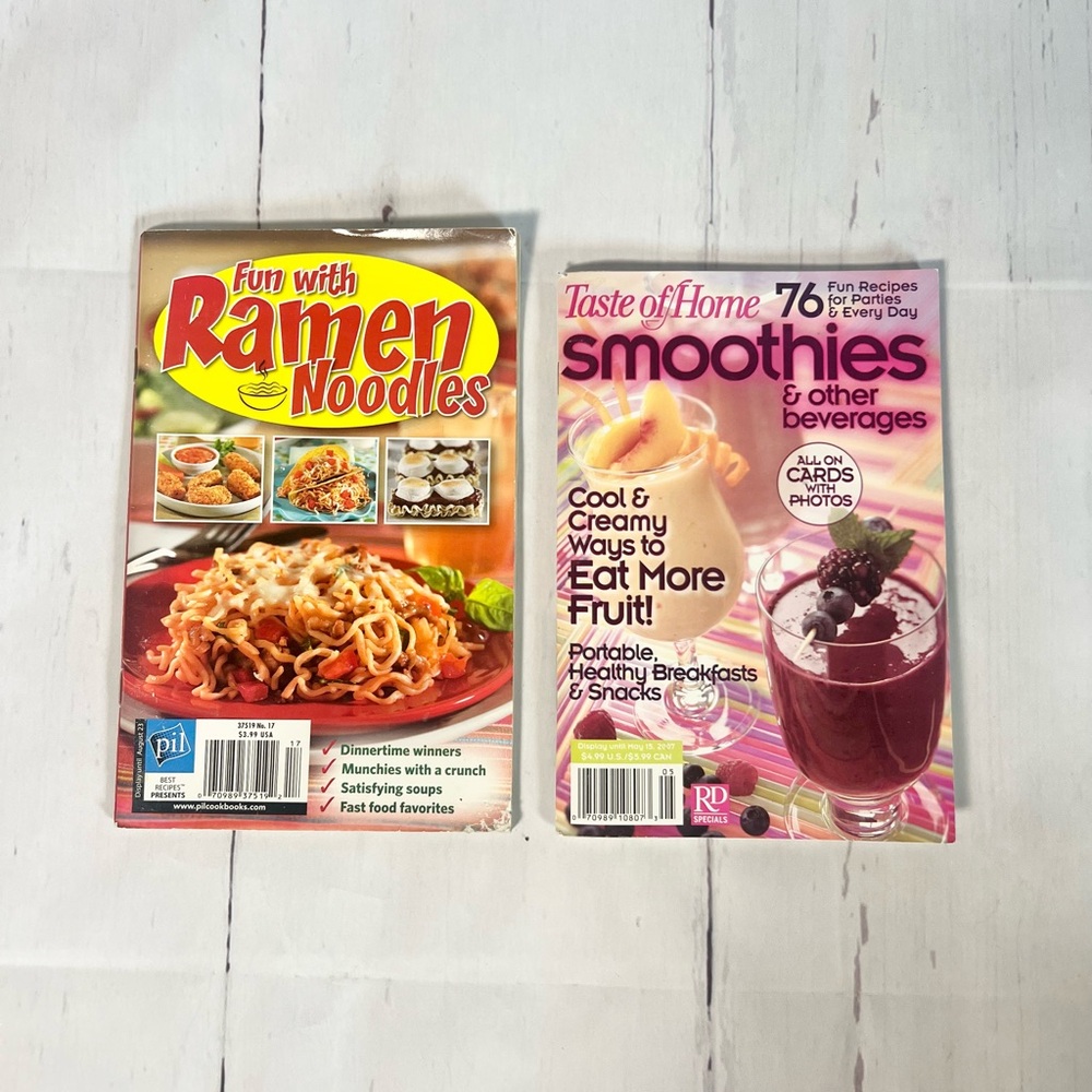 Taste of Home Smoothies & Fun With Ramen Noodles Cookbook Bundle - 150+ Recipes